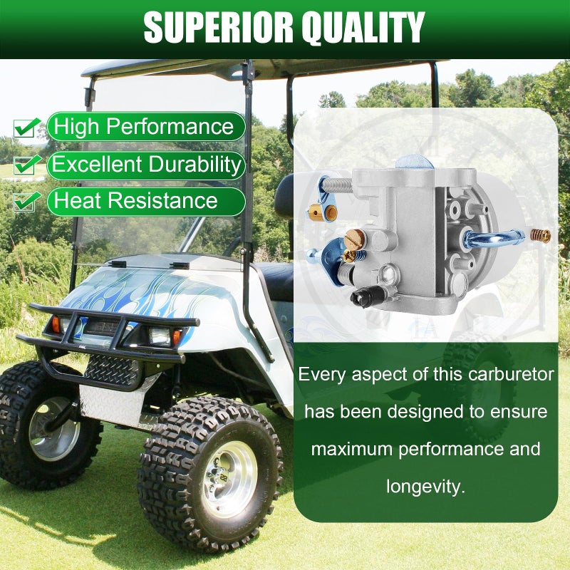 QAZAKY Golf Cart Carburetor Fuel Pump Compatible with EZGO Gas 350cc 4-Cycle Robin Engine Workhorse ST350 ST-Sport TXT MPT Shuttle Clays Car 72558-G01 72558-G05 72840-G02 72873-G01 17559 520-184 Carb - Image 4